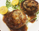 蓮根と椎茸の和風ハンバーグ＊みぞれソース作り方7写真