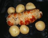 リンゴジュースに漬込んでローストチキン作り方7写真