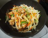 鶏肉と3色野菜の炒めもの・簡単！作り方5写真