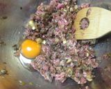 セロリ葉と舞茸の麩わ麩わハンバーグ作り方4写真