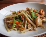 鶏肉と3色野菜の炒めもの・簡単！作り方6写真