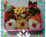 クリスマスキャラ弁当作り方3写真