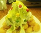 プチシュークリームで立体クリスマスツリー作り方7写真