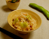 そらまめと桜えびの炊き込みご飯作り方5写真