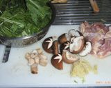 水菜と鶏肉のすき煮作り方1写真