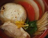 天然だしパックで作る 柚子香る鶏のお雑煮作り方5写真
