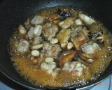 水菜と鶏肉のすき煮作り方4写真