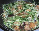 水菜と鶏肉のすき煮作り方6写真