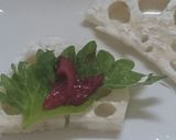 蓮根の梅肉・大葉はさみ揚げ作り方3写真