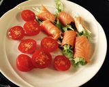 サーモン 水菜 クリームチーズのサラダ作り方4写真
