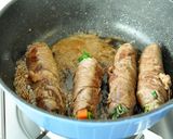 豆苗とにんじんの八幡巻き風作り方7写真