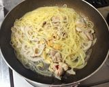 蓮根と鶏肉のパスタ作り方8写真