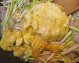 黄ニラの卵入り肉炒め作り方8写真