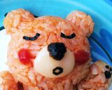 おやすみ…くまオムライス。キャラ弁にも。作り方2写真