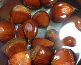 土鍋で炊き込みご飯☆栗ご飯作り方1写真