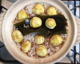 土鍋で炊き込みご飯☆栗ご飯作り方6写真