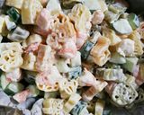 エビとマカロニサラダのトマト詰め作り方2写真