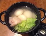 白菜と豚肉の熱々おつまみ鍋！しめは雑煮作り方8写真