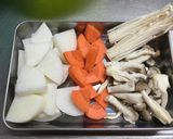 妊娠中に☆あったか根菜と鶏団子スープ作り方3写真