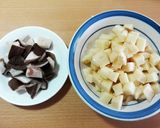 椎茸とジャガイモでバター醤油味の温サラダ作り方1写真