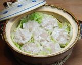ホクホク！ジャンボ肉焼売の白菜蒸し鍋作り方4写真