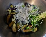 茄子とセロリ、ちりめんじゃこのサラダ作り方5写真
