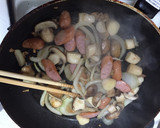 ちぢみほうれん草とキノコのニンニク炒め作り方8写真