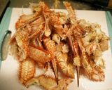 毛がにの殻で♪出汁がよく出る味噌汁作り方1写真