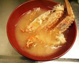 毛がにの殻で♪出汁がよく出る味噌汁作り方4写真