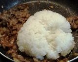 焦がしにんにく醤油の炒め牛肉めし作り方4写真