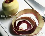 ピンク色に色付いた♡紅玉リンゴの甘煮作り方1写真