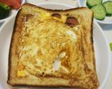 フライパンで作れる卵ハムチーズトースト作り方5写真