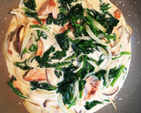 鮭とほうれん草の和風醤油クリームパスタ♡作り方6写真