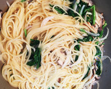 鮭とほうれん草の和風醤油クリームパスタ♡作り方7写真