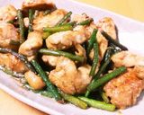 ★鶏むね肉とニンニクの芽の炒め物★作り方5写真