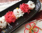 簡単おせちに♡赤大根と大根で菊花の漬け物作り方9写真