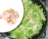 簡単！野菜炒め♪キャベツ・卵・ソーセージ作り方6写真