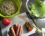 ソーセージで粉チーズロールキャベツ風作り方1写真