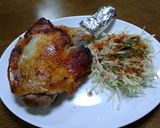 簡単!骨付きもも肉のパリパリ焼き作り方8写真