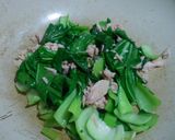 シーチキンと青梗菜で卵炒め作り方3写真