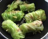 ソーセージで粉チーズロールキャベツ風作り方6写真