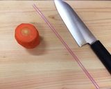 簡単な飾り用にんじんの切り方（スマイル）作り方1写真
