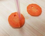 簡単な飾り用にんじんの切り方（スマイル）作り方3写真