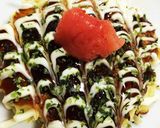 お好み焼きのめんべいサンド。簡単作り方1写真