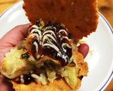 お好み焼きのめんべいサンド。簡単作り方2写真