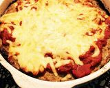 糖質制限◆グラタン皿でスコップハンバーグ作り方4写真