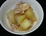 大根と豚バラ肉の煮付け作り方4写真