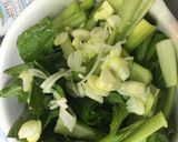 ひき肉と小松菜のトロロ蕎麦作り方9写真