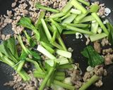 ひき肉と小松菜のトロロ蕎麦作り方14写真