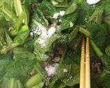 ひき肉と小松菜のトロロ蕎麦作り方15写真